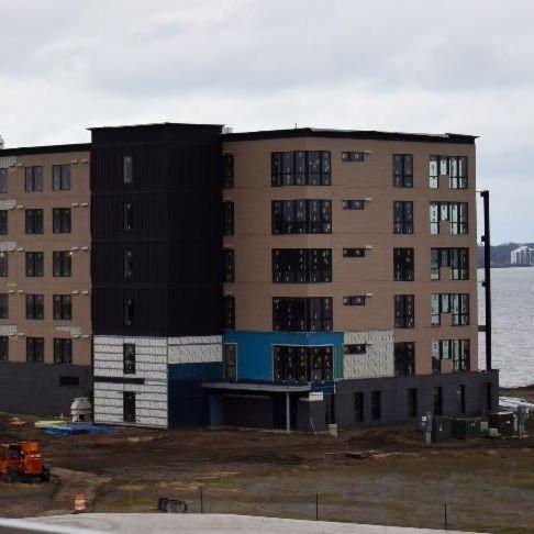 Adelaide Pointe's mass timber condominium in development.